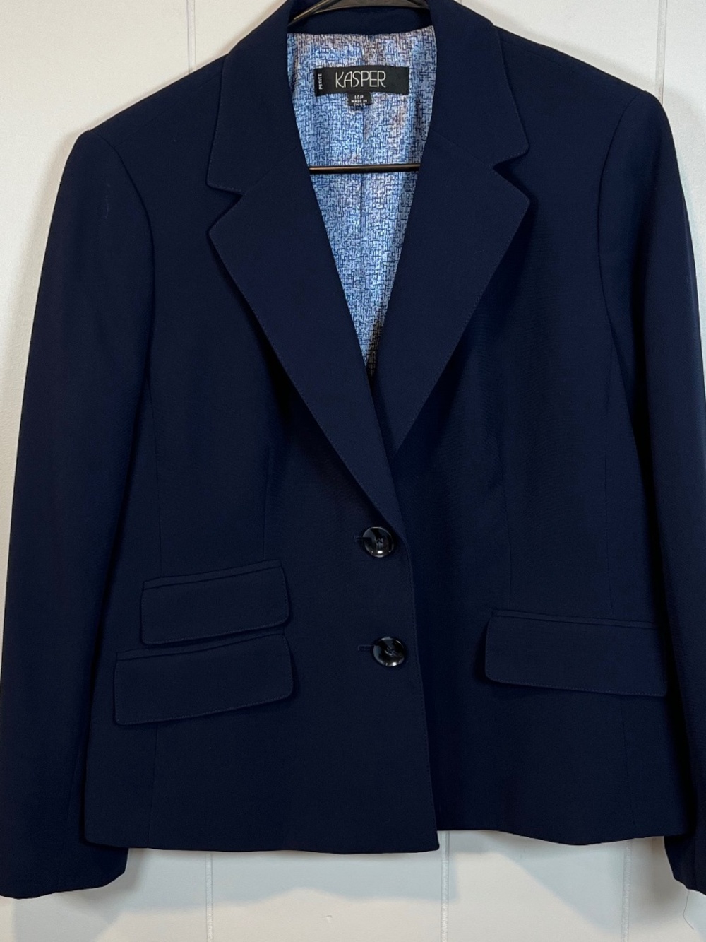 Womens Classic Schoolboy Blazer Navy Blue 14P Timeless Wardrobe Style Petite EUC - Picture 3 of 16